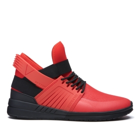 Supra Mens SKYTOP V High Top Shoes Risk Red/Black/black | US-11749